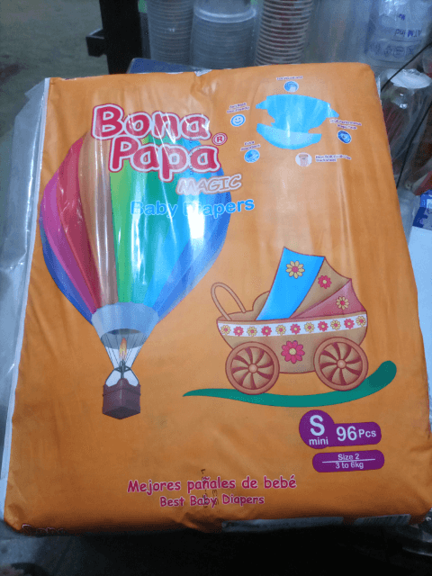 Bona baba magic baby diaper Small 96 Pcs size 2