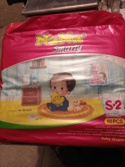 Nana Smarty Baby Diapers Small 90 Pcs Size 2 mega pack