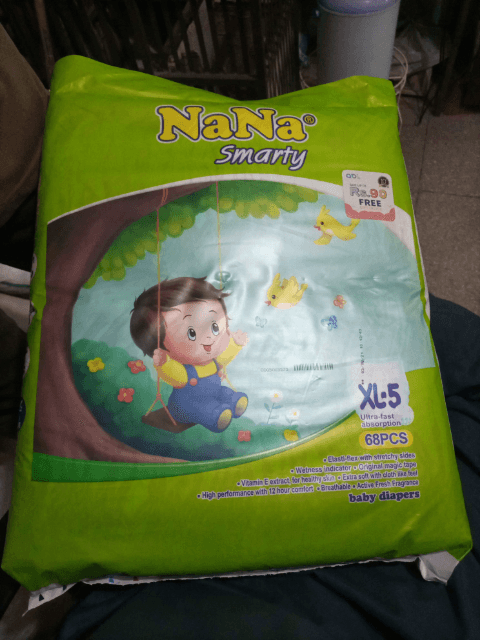 Nana smarty baby diaper XL 68 Pcs Size 5 mega pack